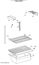 SHELF PARTS Diagram and Parts List for CTX18CISERWW  Hotpoint Refrigerator