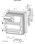 FRESH FOOD DOOR Diagram and Parts List for CTX18GISGRAD  Hotpoint Refrigerator