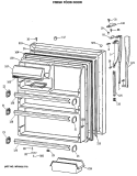 FRESH FOOD DOOR Diagram and Parts List for CTX21GASRRWH  Hotpoint Refrigerator