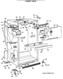 CABINET PARTS Diagram and Parts List for CTX21GASRRWH  Hotpoint Refrigerator