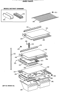 SHELF PARTS Diagram and Parts List for CTX21GASRRWH  Hotpoint Refrigerator