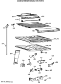 COMPARTMENT SEPARATOR PARTS Diagram and Parts List for CTX21GASRRWH  Hotpoint Refrigerator
