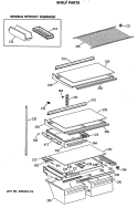 SHELF PARTS Diagram and Parts List for CTX24GISHRAD  Hotpoint Refrigerator