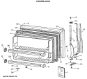 FREEZER DOOR Diagram and Parts List for CTX18GASQRAD  Hotpoint Refrigerator