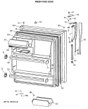 FRESH FOOD DOOR Diagram and Parts List for CTX18GASQRAD  Hotpoint Refrigerator
