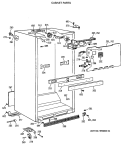 CABINET PARTS Diagram and Parts List for CTH18EATERAD  Hotpoint Refrigerator