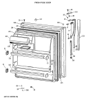 FRESH FOOD DOOR Diagram and Parts List for CTX18CASJLWH  Hotpoint Refrigerator