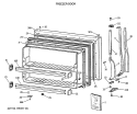FREEZER DOOR Diagram and Parts List for CTX18GASJRWH  Hotpoint Refrigerator