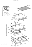 SHELF PARTS Diagram and Parts List for CTX18GASJRWH  Hotpoint Refrigerator