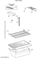 SHELF PARTS Diagram and Parts List for CTX18CASVLWW  Hotpoint Refrigerator