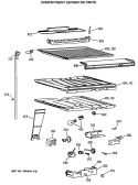 COMPARTMENT SEPARATOR PARTS Diagram and Parts List for CTX18CASVLWW  Hotpoint Refrigerator