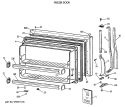 FREEZER DOOR Diagram and Parts List for CTX21BASSRAD  Hotpoint Refrigerator