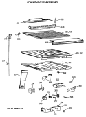 COMPARTMENT SEPARATOR PARTS Diagram and Parts List for CTX21BASSRAD  Hotpoint Refrigerator