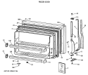 FREEZER DOOR Diagram and Parts List for CTX21GASSRWW  Hotpoint Refrigerator