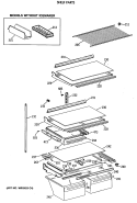 SHELF PARTS Diagram and Parts List for CTX21GASSRWW  Hotpoint Refrigerator