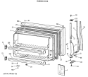 FREEZER DOOR Diagram and Parts List for CTX18GASWRWH  Hotpoint Refrigerator