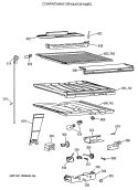 COMPARTMENT SEPARATOR PARTS Diagram and Parts List for CTX18GASWRWH  Hotpoint Refrigerator