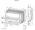 FREEZER DOOR Diagram and Parts List for CTX18CASWLAD  Hotpoint Refrigerator