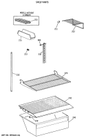 SHELF PARTS Diagram and Parts List for CTX18CASWLAD  Hotpoint Refrigerator