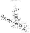 MOTOR - PUMP MECHANISM Diagram and Parts List for HDA100V-61WH  Hotpoint Dishwasher