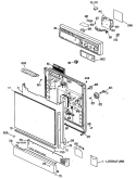Section Diagram and Parts List for HDA200X-66BA  Hotpoint Dishwasher