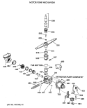 MOTOR - PUMP MECHANISM Diagram and Parts List for HDA200X-66BA  Hotpoint Dishwasher