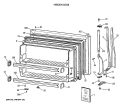 FREEZER DOOR Diagram and Parts List for CTE21GASVRWH  Hotpoint Refrigerator