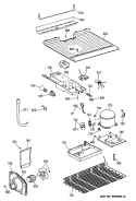 Section Diagram and Parts List for CTE16CYTDRWH  Hotpoint Refrigerator
