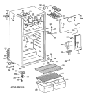 Section Diagram and Parts List for CTE14CYTDRWH  Hotpoint Refrigerator