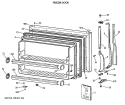 FREEZER DOOR Diagram and Parts List for CTE18GATNRWH  Hotpoint Refrigerator