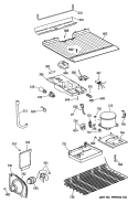 Section Diagram and Parts List for CTE16EYTBRWH  Hotpoint Refrigerator
