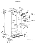 CABINET PARTS Diagram and Parts List for CTE24GATJRWH  Hotpoint Refrigerator