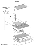 SHELF PARTS Diagram and Parts List for CTH18EATFRAD  Hotpoint Refrigerator