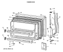 FREEZER DOOR Diagram and Parts List for CTH21GATFRWH  Hotpoint Refrigerator