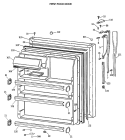 FRESH FOOD DOOR Diagram and Parts List for CTH21GATFRWH  Hotpoint Refrigerator
