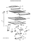 COMPARTMENT SEPARATOR PARTS Diagram and Parts List for CTH21GATFRWH  Hotpoint Refrigerator