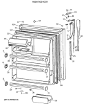FRESH FOOD DOOR Diagram and Parts List for CTT21GATERAD  Hotpoint Refrigerator