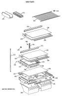 SHELF PARTS Diagram and Parts List for CTT21GATERAD  Hotpoint Refrigerator