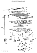 COMPARTMENT SEPARATOR PARTS Diagram and Parts List for CTT21GATERAD  Hotpoint Refrigerator