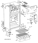 Section Diagram and Parts List for CTX16CATDRWH  Hotpoint Refrigerator