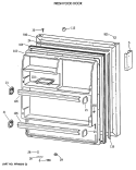 FRESH FOOD DOOR Diagram and Parts List for CTX18LATGRWH  Hotpoint Refrigerator