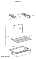 SHELF PARTS Diagram and Parts List for CTX18LASWLAD  Hotpoint Refrigerator
