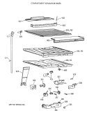 COMPARTMENT SEPARATOR PARTS Diagram and Parts List for CTX18LASWLAD  Hotpoint Refrigerator