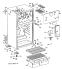Section Diagram and Parts List for CTX14CYTGRWH  Hotpoint Refrigerator