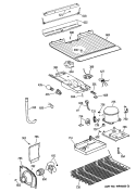 Section Diagram and Parts List for CTX14CITGRWH  Hotpoint Refrigerator