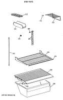 SHELF PARTS Diagram and Parts List for CTX18CAXBLAD  Hotpoint Refrigerator