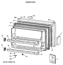 FREEZER DOOR Diagram and Parts List for CTX21LAXBRWH  Hotpoint Refrigerator