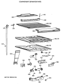 COMPARTMENT SEPARATOR PARTS Diagram and Parts List for CTX21LAXBRWH  Hotpoint Refrigerator
