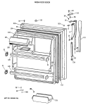 FRESH FOOD DOOR Diagram and Parts List for CTX18KAXBRWH  Hotpoint Refrigerator