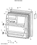 FRESH FOOD DOOR Diagram and Parts List for CTX18LAXBRWH  Hotpoint Refrigerator